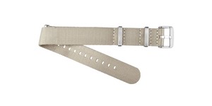 Bracelets de montre connectée unisexe 20-22 mm B20 en nylon beige 27 cm, élastiques, résistants à l'eau, respirants, légers, souples et ajustables pour le sport - Product Image 5