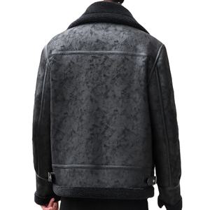 Veste en cuir véritable haut de gamme personnalisée, vente en gros de vestes en peau de mouton tendance, vestes élégantes OEM imperméables pour hommes - Product Image 2