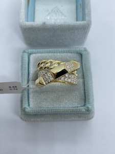 Multi Band Shapes Round Cut Lab Grown Diamond Promise Ring Banda única 14K Oro sólido Joyería fina Regalo de compromiso de boda - Product Image 5