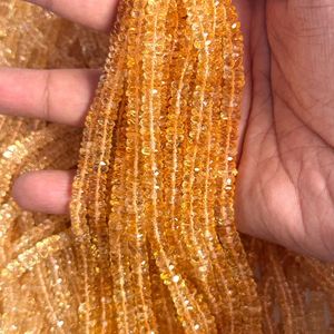 Perles de citrine jaune naturelle de haute qualité, facettées, de 5 mm à 6 mm, pour la fabrication de bijoux - Product Image 3