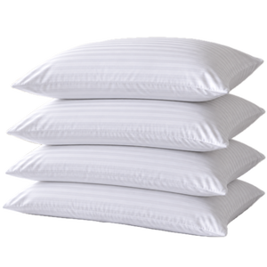 <b>White</b> Cotton Striped Satin <b>Envelope</b> Pillowcase 50x70 cm for Hotel and Sofa - Product Image 1