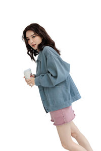 Venta al por mayor de alta calidad de la moda Casual Jean Chaquetas de mezclilla para las mujeres Chaquetas transpirables hechas en China - Product Image 2