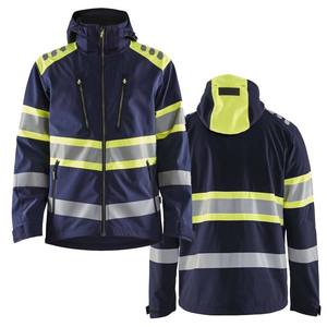 Waterproof Breathable Eco-Friendly Quick Dry <b>Canvas</b> Stand Collar Hooded Autumn Workwear Custom Men's Safety High <b>Jackets</b> - Product Image 6