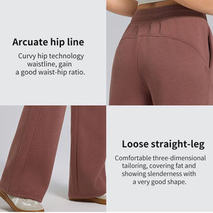 Pantalones Deportivos de Invierno Personalizados, Suaves, Cálidos, Transpirables, de Corte Regular, Pantalones Rectos para Mujer, Pantalones Deportivos de Algodón con Cintura Elástica - Product Image 6