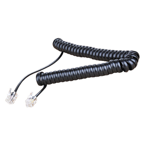Cable espiral de auricular negro 7 m - Product Image 1