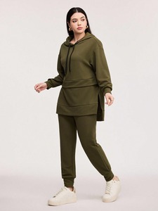 Conjunto de chándal de ropa de calle para mujer y hombre, Sudadera con capucha y pantalones de dos piezas, atuendo informal, proveedor mayorista - Product Image 2