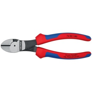 180mm Polished Heavy-duty <b>Side</b> <b>Cutters</b> with Multi-Component Handles (KNIPEX) - Product Image 4