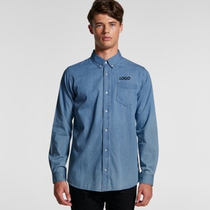Chemises en jean en coton à manches longues de meilleure qualité Chemises décontractées pour femmes Produits les plus vendus avec logo personnalisé Chemises en jean - Product Image 2