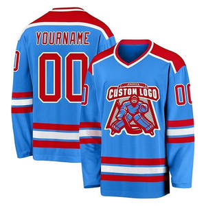 High Quality Custom Sublimation Ice <b>Hockey</b> Jersey Logo Polyester Spandex Material Breathable Quick Dry Unisex Adults OEM Service - Product Image 2