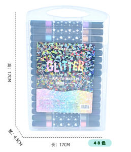 Pennarelli glitterati 48 pezzi 96 colori a doppia punta per disegno e artigianato - Product Image 6