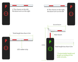 Thẳng boome hoặc gấp bùng nổ rào cản cổng không thấm nước IP54 hệ thống đỗ xe máy zkeasygo ứng dụng bgm1000 loạt - Product Image 6