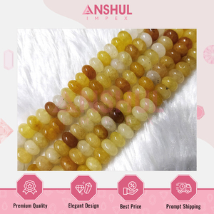 Qualité supérieure Vente en gros en forme de rondelle Aventurine jaune Brins de perles vibrantes pour la fabrication de bijoux uniques et luxueux - Product Image 5