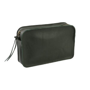 Kit Dopp en cuir et nylon avec logo personnalisé, petite trousse de toilette de voyage à fermeture éclair, pochette à cosmétiques pour le rasage des hommes en 3ème année d'achat - Product Image 4