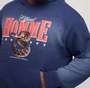 <b>Blue</b> <b>Hoodies</b> Sun Fade Long Sleeve Pullover Tops For DTF Print <b>Men</b> Women Winter Solid Pattern Autumn - Product Image 6