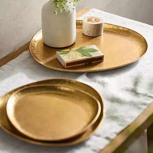 Bandeja decorativa de Ramadán de Metal decorativa de primera calidad para regalos de boda inauguración de la casa y celebraciones religiosas de Ramadán - Product Image 1