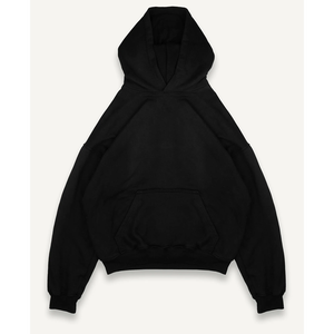 Sweat à capuche d'hiver unisexe personnalisé OEM coupe régulière en coton biologique lourd Boxy Hip Hop pull à épaules tombantes avec fermeture éclair Streetwear - Product Image 5