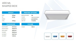 กล่องใส่อาหารสไตล์ยุโรป KCI Forign Trade ขนาด 400 มล. พร้อมคุณสมบัติรักษาความสดใหม่สำหรับใช้ในบ้าน TR - Product Image 2