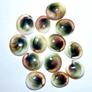 A-one Qualité 100% Naturel Lâche Vert Quartz Pierres Précieuses Lisse Cabochon Shiva Eye pour Bijoux Jouer ou Feu Produit Exclusif - Product Image 6