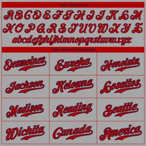 Maillot de baseball authentique gris rouge-marine personnalisé - Product Image 5