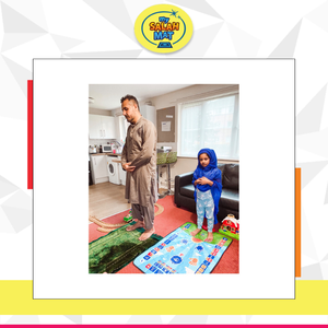 New Stock Arrival of Best Quality Fire Resistant Material Smart Interactive Muslim Kids Prayer Mats with 15 Different Languages - Product Image 4