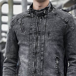 Chaqueta vaquera de otoño e invierno para hombre, nuevo diseño, prendas de vestir azules de gran tamaño, ropa con bolsillo con botón, técnica bordada - Product Image 4