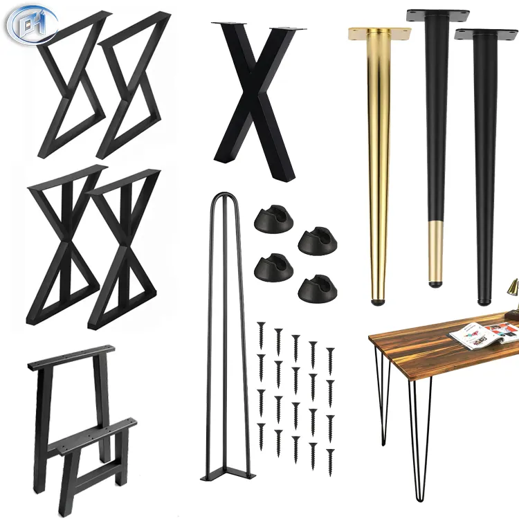 Ножки для мебели, черные стальные ножки для стола, кофейный обеденный стол, железные металлические ножки для стола