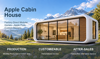 Cabane de luxe Apple de 26 m², maison préfabriquée modulaire, anti-corrosion et mobile pour les centres de villégiature