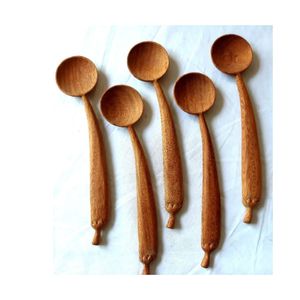 มินิขนาดช้อนไม้น้ําหนักเบาชุดช้อนร้อนขายบีชไม้ช้อนอาหารเย็นเครื่องครัวออกแบบใหม่ 2024 ขาย - Product Image 4
