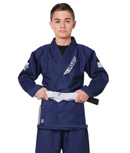 ยอดนิยมเด็กคาราเต้Bjj Gisในการปรับแต่งโลโก้บราซิลCore Navy Jiu Jitsuผ้าฝ้าย 100% ผ้าทอมุกใน 450 GSMสําหรับเด็ก - Product Image 1