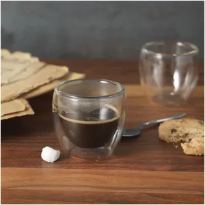 Ensemble de 2 tasses à espresso en verre personnalisées Boda pour le merchandising ou l'usage quotidien - Product Image 2