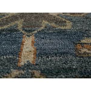 Alfombra de Lana Anudada a Mano Erbe AKWL-1060 Azul, Rectangular de 9x12, con Patrón Geométrico, para Decoración de Sala de Estar y Uso en Pasillos - Product Image 3