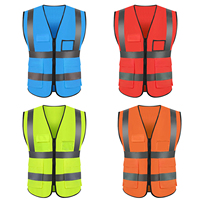Gilet de sécurité personnalisé pour ingénieur, multi-poches, haute visibilité, orange de sécurité, uniforme de garde, 100% polyester maille
