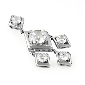 Collar con Colgante de Diamante de Plata, Joyería de Regalo para Mujer - Product Image 1