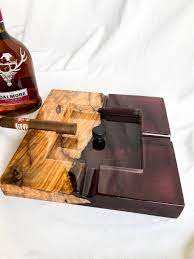 Cenicero de madera de lujo moderno hecho a mano accesorio de bolsillo personalizado para fumar cigarros tamaño personalizado Color logotipo personalizado Zehra - Product Image 3