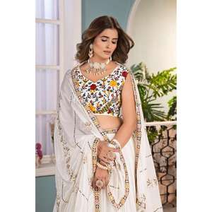 High Quality Fashion Lehenga Choli with Chinnon Fabric <b>Beautiful</b> Embroidery Ideal for Engagement Party and Festival Occasion - Product Image 3