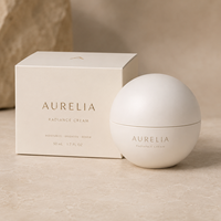 Pot cosmétique de luxe en forme de sphère, toucher doux, OEM, finition mate, pour masque à lèvres nude, crème contour des yeux, emballage unique pour soins de la peau avec couvercle