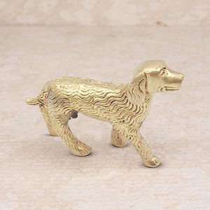 Estatuilla de Golden Retriever, estatua de perro dorado, adorno de escultura canina de lujo decorativo - Product Image 5