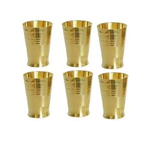 Vaso de Latón Ecológico de Bajo Precio y Alta Venta, Forma Redonda con Pulido Brillante para Hogar y Hotel, Vaso Metálico para Beber - Product Image 2