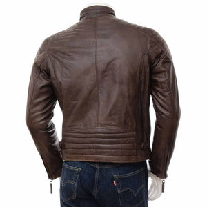Chaqueta de cuero estilo motero para hombre, manga larga, ropa de abrigo de invierno, estilo casual urbano, diseñada para un look imponente, cómoda y cálida - Product Image 2