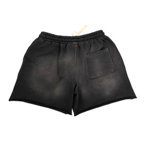 Shorts en coton délavé vintage pour homme, coupe déchirée, bords effilochés, shorts d'été délavés à l'acide, respirants - Product Image 3