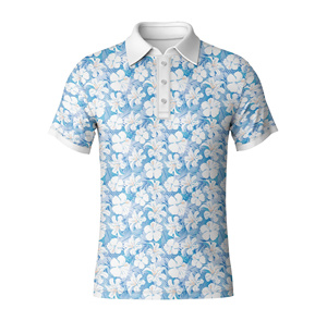 Polo de Golf de alta calidad 2025, logotipo bordado personalizado, poliéster, Spandex, estampado por sublimación, Polo de Golf de ajuste seco con cuello de costilla - Product Image 6