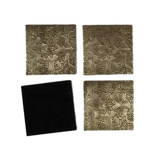 DIOS New 2023 Fashion Custom Square Brass Coasters - Product Image 3