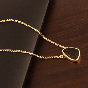 เครื่องประดับทันสมัยยอดนิยมรูปทรงแฟนซีธรรมชาติสีดำ Rutile ชุบทองลูกปัดโซ่จี้สร้อยคอเครื่องประดับงานฝีมือสำหรับผู้หญิง - Product Image 5