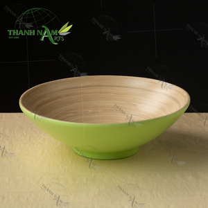 Bol en bambou Solace personnalisable fait à la main vaisselle écologique classique OEM pour salade soupe nouilles - Product Image 3