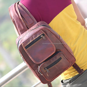 Véritable Cuir véritable Élégant À La Main Sac À Dos Sac À Dos Sac - Product Image 2