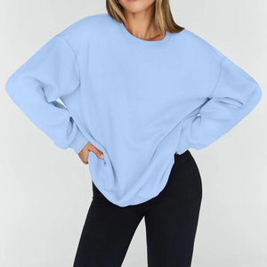 Sudadera de mujer con logotipo personalizado Jersey de algodón de manga larga Sudaderas con capucha de Invierno para mujer Sudaderas con capucha casuales de punto de moda para mujer - Product Image 4
