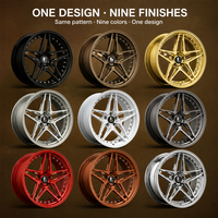 Jantes forgées Dark Ten Spoke Silver Lip Rivet 2 pièces 18 19 20 21 pouces 5x112 5x114.3 5x120 BMW X5