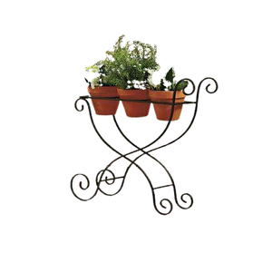 Juego de 2 macetas de hierro de color negro, soporte de maceta de flores de tamaño y forma personalizados para uso de decoración de jardín - Product Image 2