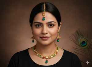 ชุดสร้อยคอเครื่องประดับ Polki ที่สวยงามและ71gm ซม. การออกแบบที่หรูหราแบบดั้งเดิมที่สมบูรณ์แบบสำหรับงานแต่งงานและงานรื่นเริง - Product Image 6