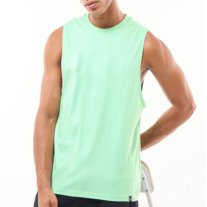 T-shirts sans manches pour hommes, respirants, écologiques, à séchage rapide, en polyester/coton, en stock, prix bas, best-sellers - Product Image 1